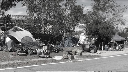 A Homeless Encampment in California