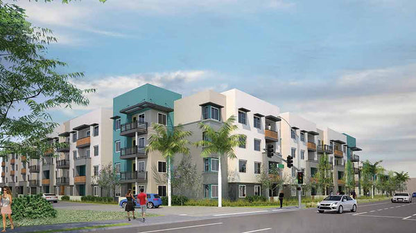 Rendering of Jamboree's Manchester-Orangewood affordable community in Anaheim,CA