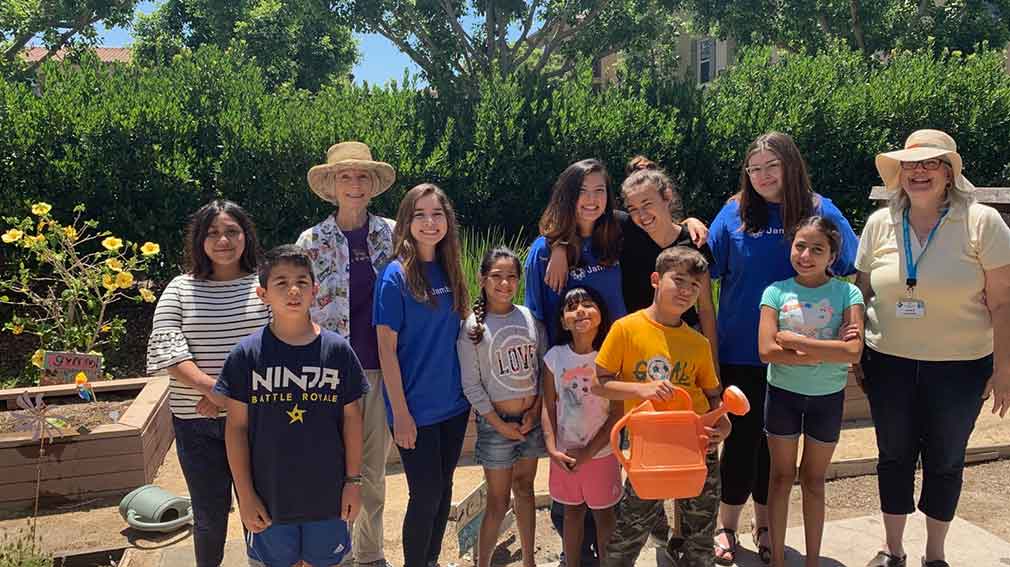 This group of volunteers donated time and worked on the community garden at Doria in Irvine
