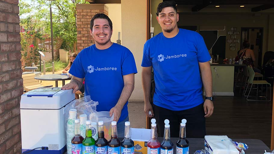 Jamboree volunteers at Rockwood affordable housing career fair in Anaheim
